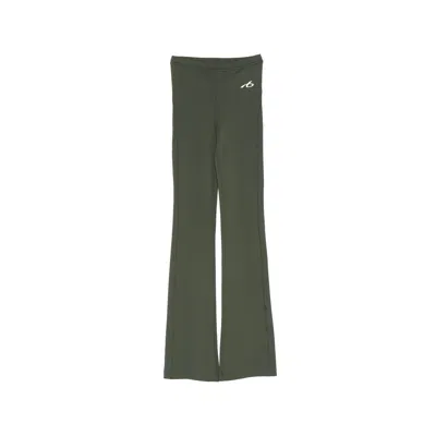 Balenciaga Logo-print Flared Leggings In Green