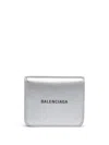 Balenciaga Logo-print Press-stud Wallet In Blue