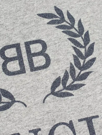 Pre-owned Balenciaga Logo-print Short-sleeve T-shirt In Grey
