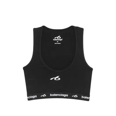 Balenciaga Logo-print Sports Bra In Black
