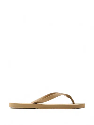 Balenciaga Logo-print Thong Flip Flops In Multi