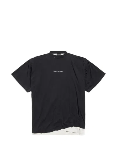 Balenciaga Logo-print T-shirt In Black