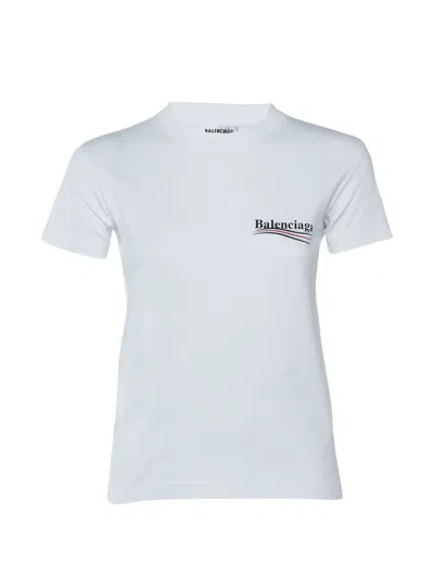 Pre-owned Balenciaga Logo-print T-shirt In White