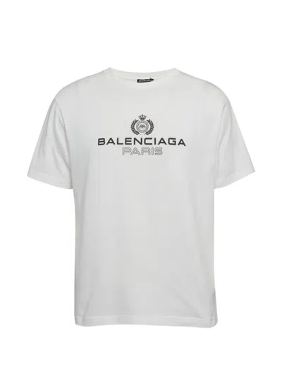Pre-owned Balenciaga Logo-print T-shirt In White