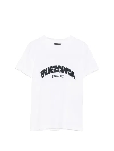 Pre-owned Balenciaga Logo-print T-shirt In White
