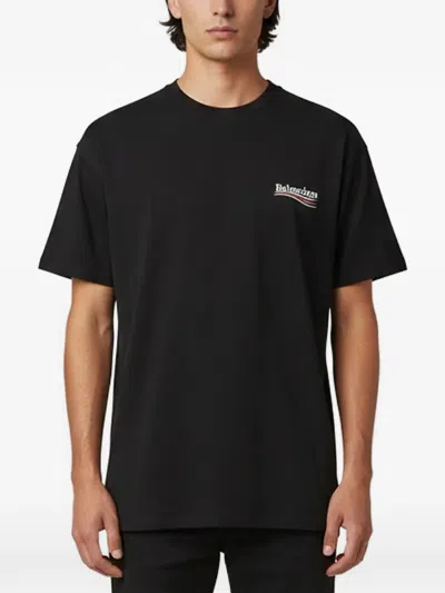 Pre-owned Balenciaga Logo-printed Short-sleeved T-shirt In Black