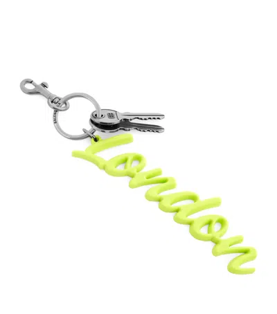 Balenciaga London Keyring In Yellow