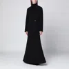 Balenciaga Long Black Wool-blend Coat In Black