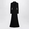 Balenciaga Black Wool Maxi Godet Coat