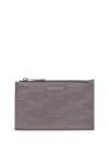 Balenciaga Men's Embossed Monogram Long Coin And Card Holder In Box