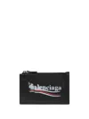 Balenciaga Long Cash Card And Coin Holder Accessories In Black