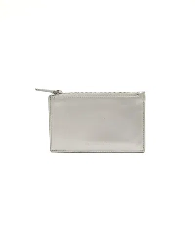 Pre-owned Balenciaga Long Coin & Card Holder In Silver