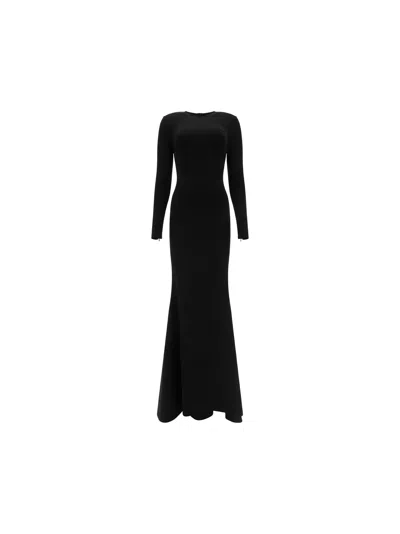 Balenciaga Long Dress In Black