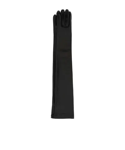 Balenciaga Long Gloves In Black