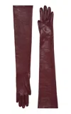 Balenciaga Long Gloves In Burgundy