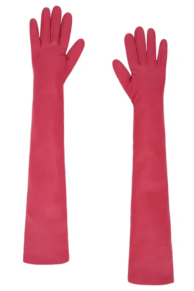 Balenciaga Long Gloves In Pink