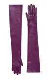 Balenciaga Long Gloves In Purple