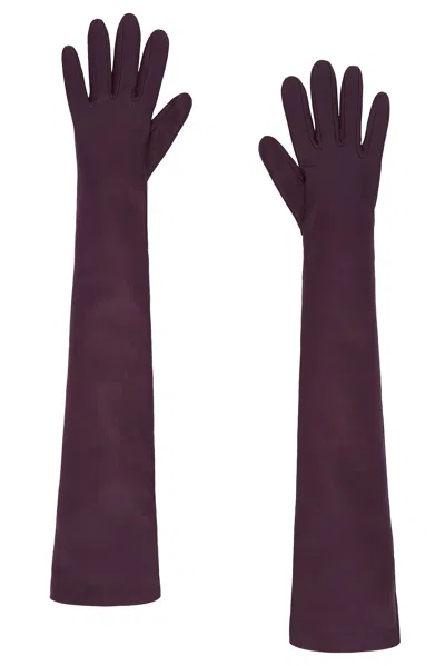 Balenciaga Long Gloves In Purple