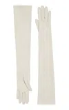 Balenciaga Long Gloves In White