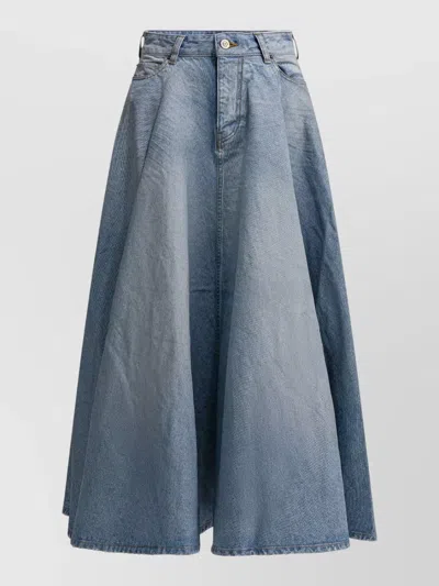 BALENCIAGA COTTON LONG A-LINE SKIRT
