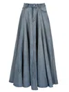 Balenciaga Maxi Skirt With Innovative Design And Five-pocket Style In Blue