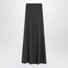 Balenciaga Long Grey Wool Skirt In Gray