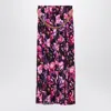 Balenciaga Pleated Floral Print Maxi Skirt