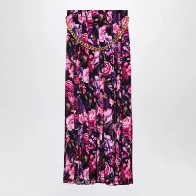 BALENCIAGA BALENCIAGA LONG PLEATED FLORAL SKIRT