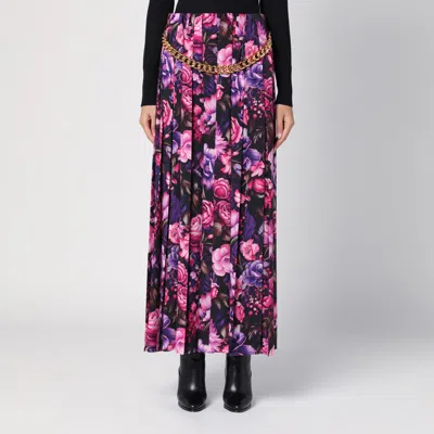 BALENCIAGA BALENCIAGA LONG PLEATED FLORAL SKIRT