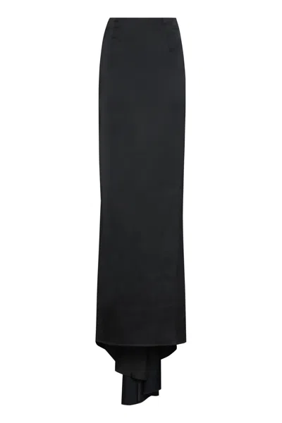 BALENCIAGA LONG SATIN SKIRT