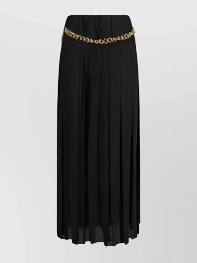 BALENCIAGA LONG SKIRT WITH GOLD CHAIN DETAIL