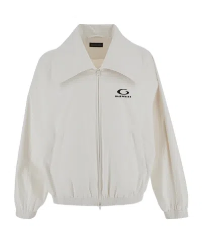 Balenciaga Long Sleeve Casual Jacket In Dirty White