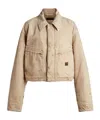 Balenciaga Women Workwear Crop Jacket In Neutral