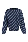 Balenciaga All-over Logo Crewneck Sweater