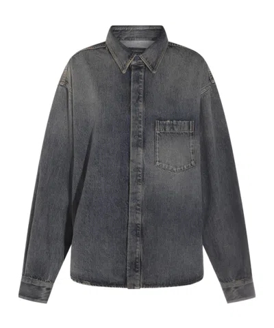 BALENCIAGA BALENCIAGA SUN BLEACHED DENIM SHIRT