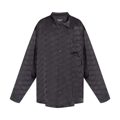 Pre-owned Balenciaga Long-sleeve Minimal Shirt 'charcoal' | Grey | Men's Size 3