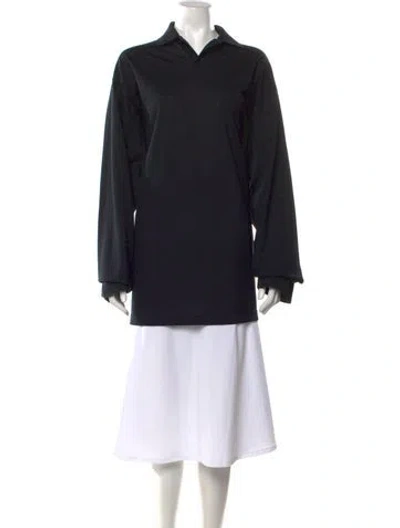 Pre-owned Balenciaga Long Sleeve Polo In Black