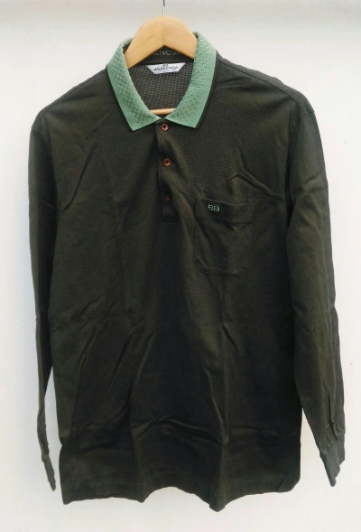 Pre-owned Balenciaga Long Sleeve Polo Shirt In Green