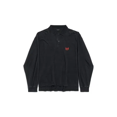 Balenciaga Long Sleeve Polo Shirt Laurel Classic