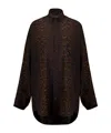 Balenciaga Tracksuit-style Silk-crepe Blouse In Black