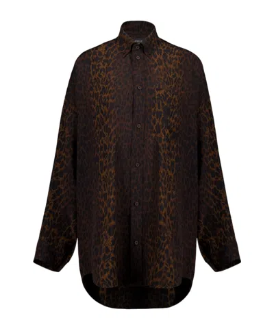 BALENCIAGA BALENCIAGA LEOPARD PRINTED LONG-SLEEVED SHIRT