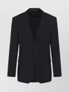Balenciaga Long Sleeve Single Breasted Tailored Jacket In Black