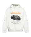 Balenciaga X Automobili Lamborghini Graphic-print Hoodie In White