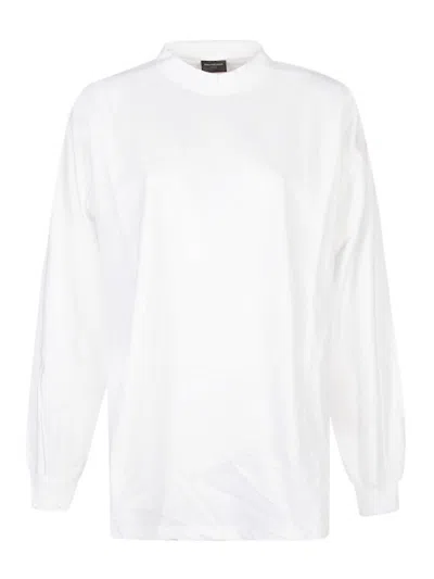 Balenciaga Back Logo Long-sleeve T-shirt In White
