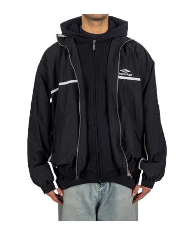 Balenciaga Long-sleeved Casual Jacket In Black