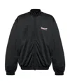 Balenciaga Black Sweatshirt With High Neck And Front And Rear Logo Print In Cotton Blend Man In Black