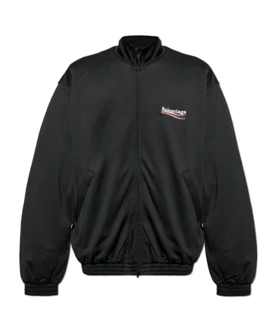BALENCIAGA BALENCIAGA LOGO PRINTED ZIP-UP JACKET