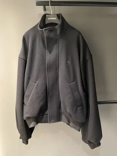 Balenciaga Long-sleeved Casual Jacket In Gray