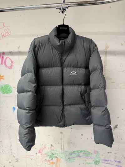 Balenciaga Long-sleeved Cotton Jacket In Green