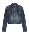 Balenciaga Long-sleeved Denim Coat In Blue